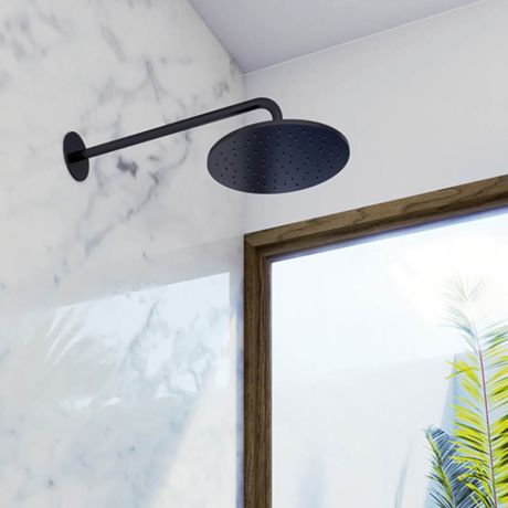 Przejdź do produktu Deszczownica okrągła 25 cm z ramieniem Steinberg 100 1686S+7910S czarny mat