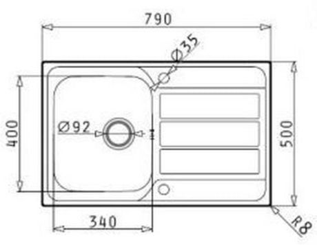 Przejdź do produktu Zlewozmywak jednokomorowy 79x50cm Pyramis ATHENA 1B 1D 100178701