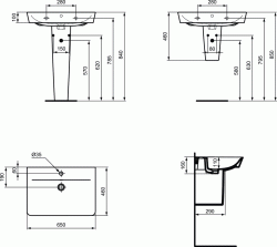 Umywalka 65x46 cm Ideal Standard Connect Air E074101