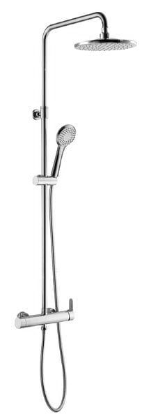 Przejdź do produktu Zestaw prysznicowy z okrągłą deszczownicą 23 cm i baterią ścienną Sapho Espada ES139 chrom