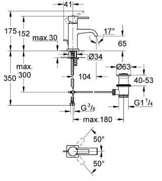 Przejdź do produktu Bateria umywalkowa chrom Grohe Allure 32757 000