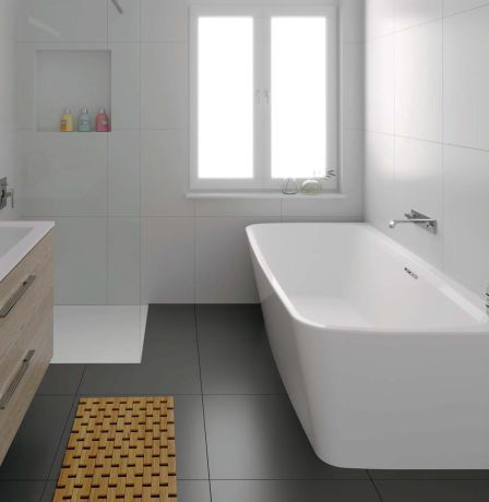 Przejdź do produktu Wanna wolnostojąca przyścienna 180x86 cm Riho Adore B086001005 biały połysk