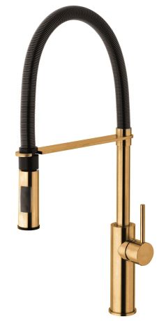 Przejdź do produktu Bateria zlewozmywakowa 52,5 cm Paffoni Light LIG179HGSPNO złoty szczotkowany