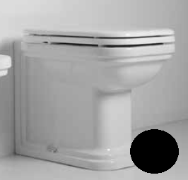Kerasan Waldorf Czarna miska stojąca WC 411804