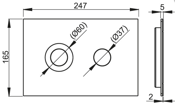 Przycisk spłukujący stal nierdzewna Turn Inox Alcaplast seria Flat