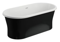 Wanna wolnostojąca 150x75 cm AMONA NERO NEW Polimat 00335 czarny mat