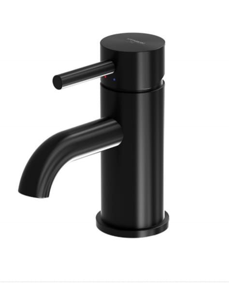 Bateria umywalkowa stojąca 14,9 cm z korkiem Steinberg 100 1010S czarny mat