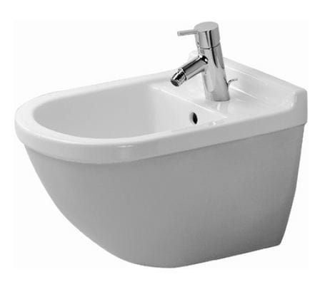 Przejdź do produktu Bidet wiszący z przelewem oraz półką na baterię 36x54 cm Starck 3 Duravit 228015