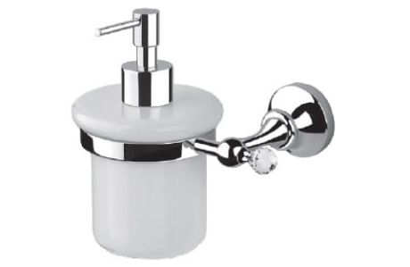 Przejdź do produktu Akcesoria łazienkowe Retro dozownik wiszący z kryształem Swarovskiego  Giulini Ibisco Crystal RG1136/S  chrom