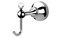 Akcesoria łazienkowe Retro wieszak punktowy z kryształem Swarovskiego Giulini Ibisco Crystal RG1115/S chrom