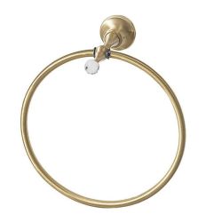 Akcesoria łazienkowe Retro wieszak typu Ring z kryształem Swarovskiego Giulini Ibisco Crystal RG1118/S chrom