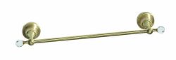 Akcesoria łazienkowe Retro wieszak jednoramienny 35 cm z kryształem Swarovskiego Giulini Ibisco Crystal RG1148/S bronzo
