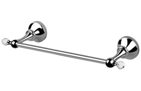 Przejdź do produktu Akcesoria łazienkowe Retro wieszak jednoramienny 55 cm z kryształem Swarovskiego  Giulini Ibisco Crystal RG1152/S chrom