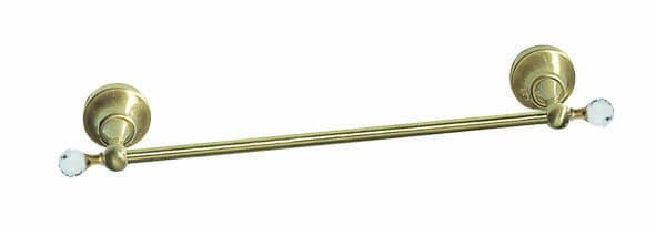 Akcesoria łazienkowe Retro wieszak jednoramienny 55 cm z kryształem Swarovskiego Giulini Ibisco Crystal RG1152/S bronzo