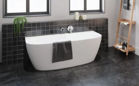 Przejdź do produktu Wanna wolnostojąca przyścienna 170x80 cm Riho Omega B094001005 biały