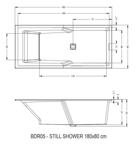 Przejdź do produktu Wanna narożna 180x80 cm ze zintegrowaną obudową Riho Still Shower B103009005 prawa biały