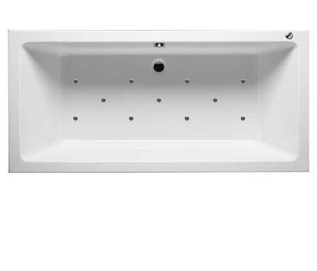 Przejdź do produktu Wanna prostokątna 160x70 cm hydromasaż Riho Lusso Air B013002005 biały
