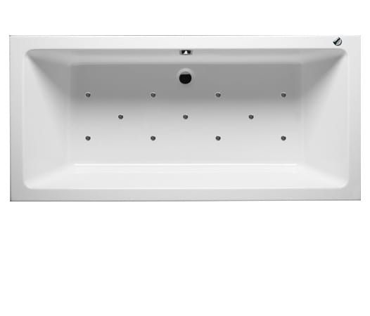 Wanna prostokątna 160x70 cm hydromasaż Riho Lusso Air biały