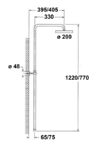Zestaw prysznicowy kompletny Sapho 990ESD+CE10S chrom