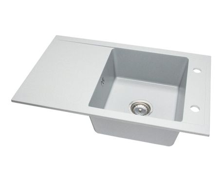Przejdź do produktu Zlewozmywak granitowy jednokomorowy 77x48 cm Darfor DG019 popiel