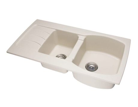 Przejdź do produktu Zlewozmywak granitowy dwukomorowy 95x50 cm Darfor DG002 jaśmin