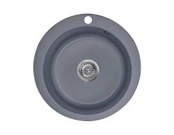 Zlewozmywak granitowy jednokomorowy okrągły 50x50 cm Darfor DG003 grafit