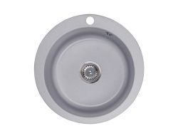 Zlewozmywak granitowy jednokomorowy okrągły 50x50 cm Darfor DG003 popiel
