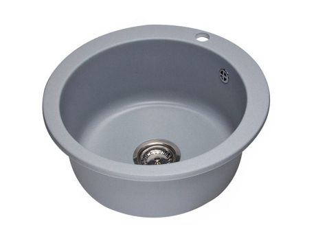Przejdź do produktu Zlewozmywak granitowy jednokomorowy okrągły 50 cm Darfor DG003 popiel