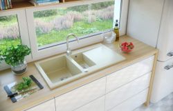 Zlewozmywak granitowy 1,5-komorowy 95x50 cm Darfor DG005 jaśmin