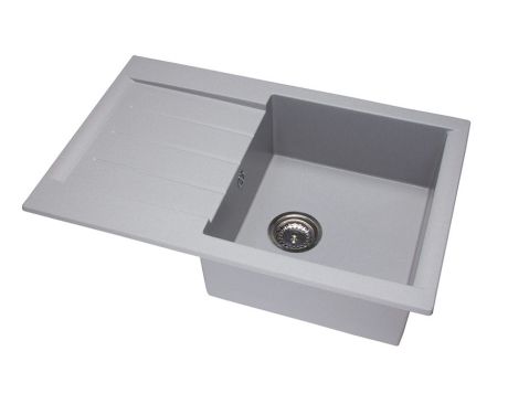 Przejdź do produktu Zlewozmywak granitowy 1-komorowy 76,5x50 cm Darfor DG010 popiel