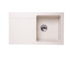 Zlewozmywak granitowy jednokomorowy 76,5x45,5 cm Darfor DG015 jaśmin