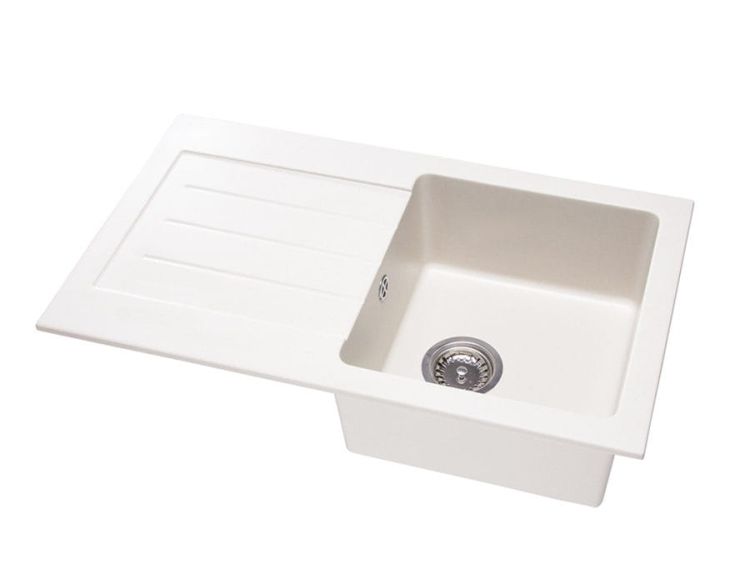 Zlewozmywak granitowy jednokomorowy 76,5x45,5 cm Darfor DG015 jaśmin