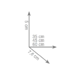 Akcesoria łazienkowe wieszak jednoramienny 45 cm Gedy Eros 2321 czarny mat