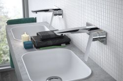 Bateria umywalkowa ścienna bez korka Vedo Desso VBD4012 chrom
