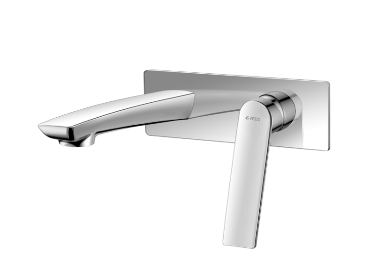 Bateria umywalkowa ścienna bez korka Vedo Desso VBD4012 chrom