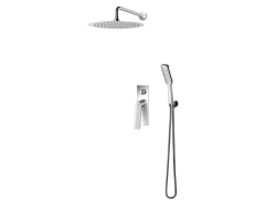 Zestaw prysznicowy podtynkowy okrągła deszczownica 30 cm z baterią podtynkową i słuchawką prysznicową Vedo Desso VBD4223/30 chrom