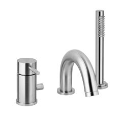 Bateria wannowa 3-otworowa Light LIG040LST stal szczotkowana