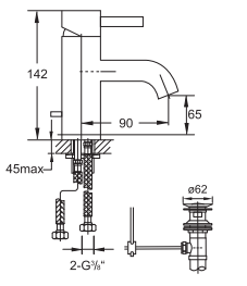 Bateria umywalkowa Steinberg 1001055 