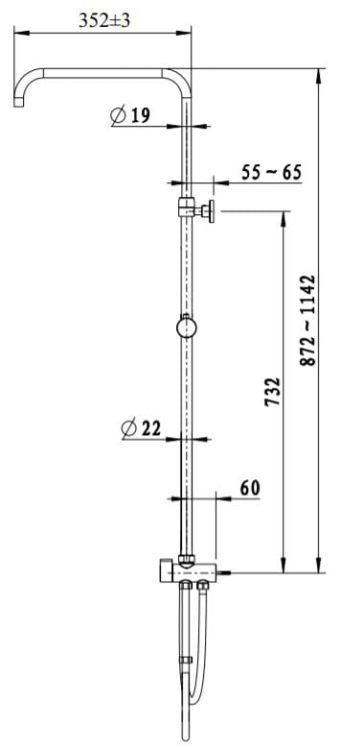 drążek natryskowy z przełącznikiem do deszczownicy UNI rysunek techniczny.JPG