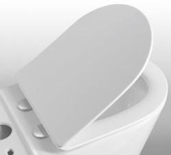 Kompakt WC miska z deską wolnoopadającą i zbiornikiem z mechanizmem spłukującym Paco Rimless Sapho PC1012R