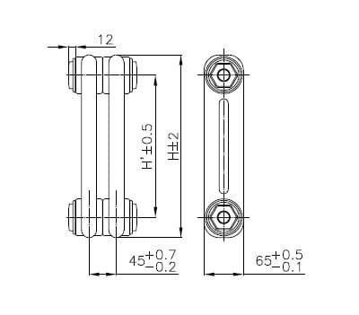 Grzejnik rurowy 54x180 cm Irsap Tesi2 RT218012K1A402N czarny mat
