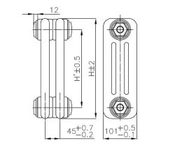 Grzejnik rurowy 54x180 cm Irsap Tesi3 RT3180012K1A402N czarny mat