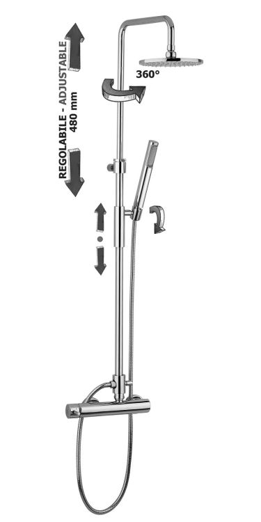 Zestaw prysznicowy Paffoni Stick ZCOL601CR