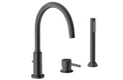 Bateria wannowa 3-otworowa Giulini Futuro 6565BD czarny mat