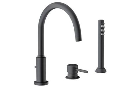 Przejdź do produktu Bateria wannowa 3-otworowa Giulini Futuro 6565BD czarny mat