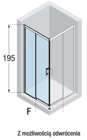 Przejdź do produktu Kabina narożna kwadratowa 110x110 cm Novellini Kali A KALIA106L-1B+KALIA106L-1B