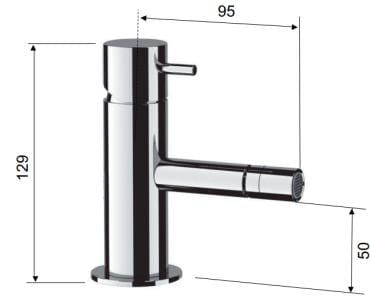 Bateria bidetowa stojąca Daniel Tokyo TK604B chrom