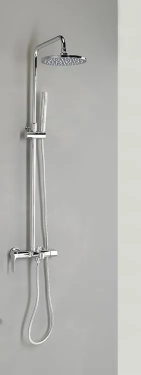 Zestaw prysznicowy z okrągłą deszczownicą 20 cm, baterią i słuchawką prysznicową kompletny Sapho 990ESD+CE10S chrom