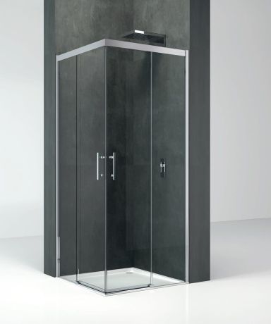 Przejdź do produktu Kabina narożna kwadratowa 84x84 cm Novellini Kali A-H KALIAH81L-1B srebrny