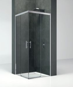Kabina narożna kwadratowa 114x114 cm Novellini Kali A-H KALIAH111L-1B srebrny